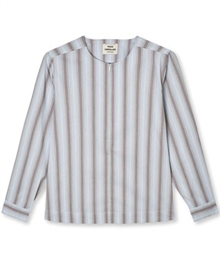 Poplinda Dana Skjorte - Shadow Pinstripe / Winery